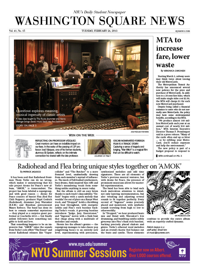 Today's Front Page 02/26/13