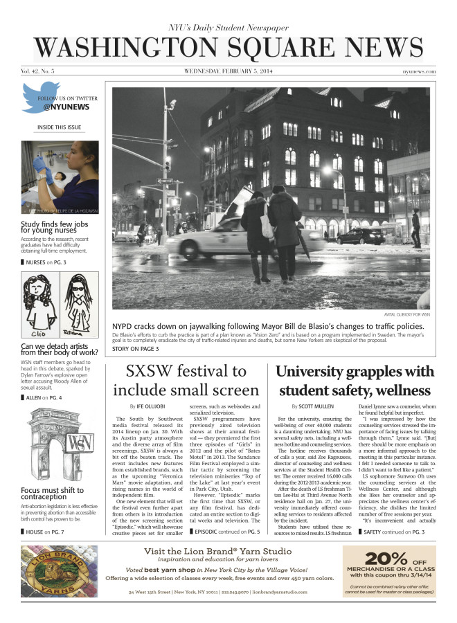 Today's Front Page 2/5/2014